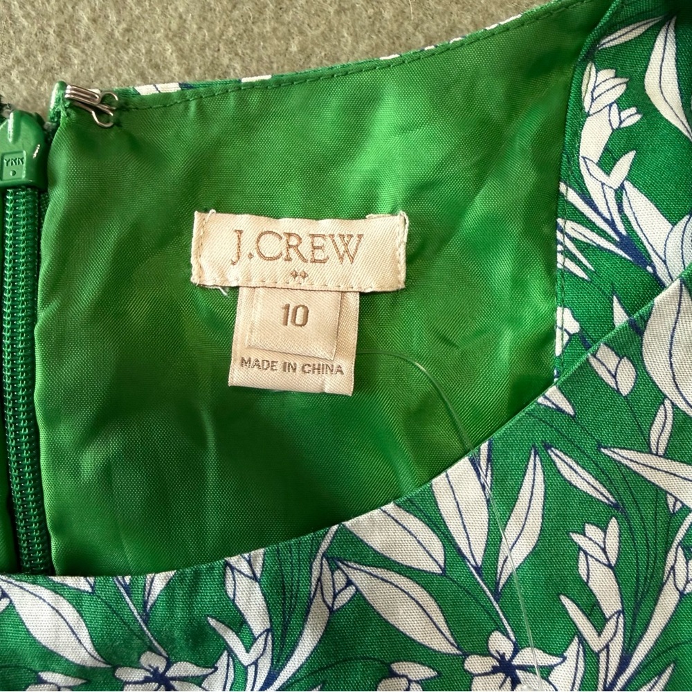J Crew Women’s Sleeveless Green Lined Dress Size 10 - Picture 10 of 11